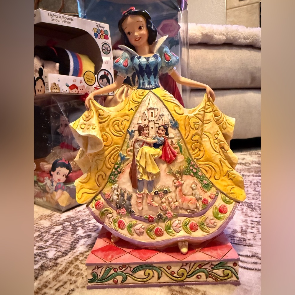 Snow White Figurine with Yellow and Blue Dress